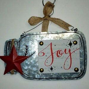 NEW- Mason Jar Metal Ornament or Wreath Insert
